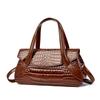 Handbag New large-capacity women's bag Crocodile pattern tote bag Portable shoulder messenger bag