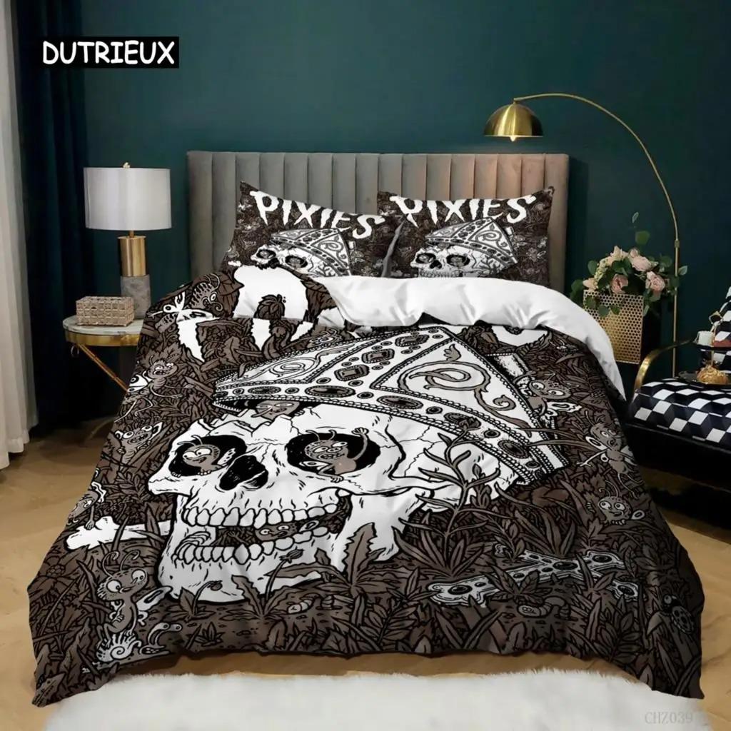 Skull Deadpool Duvet Cover Set 240X220 200X200 Bedding Set Twin Queen King Double Bed Linens Quilt Cover Bedclothes Big Hand
