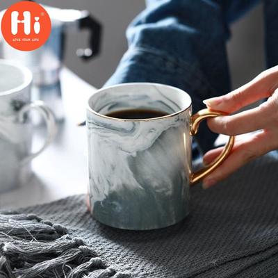 Γεια σου ευρωπαϊκού στιλ Creative Marble Grain Πνομ Πενχ Κούπες Καφέ Πορσελάνη Πρωινό Γάλα Φλιτζάνι Γραφείου Ποτό για δώρα
