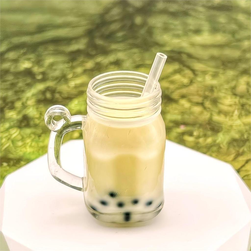 DIY Einmachglas Milchtee Macaron Schlüsselanhänger & Federmäppchen Anhänger