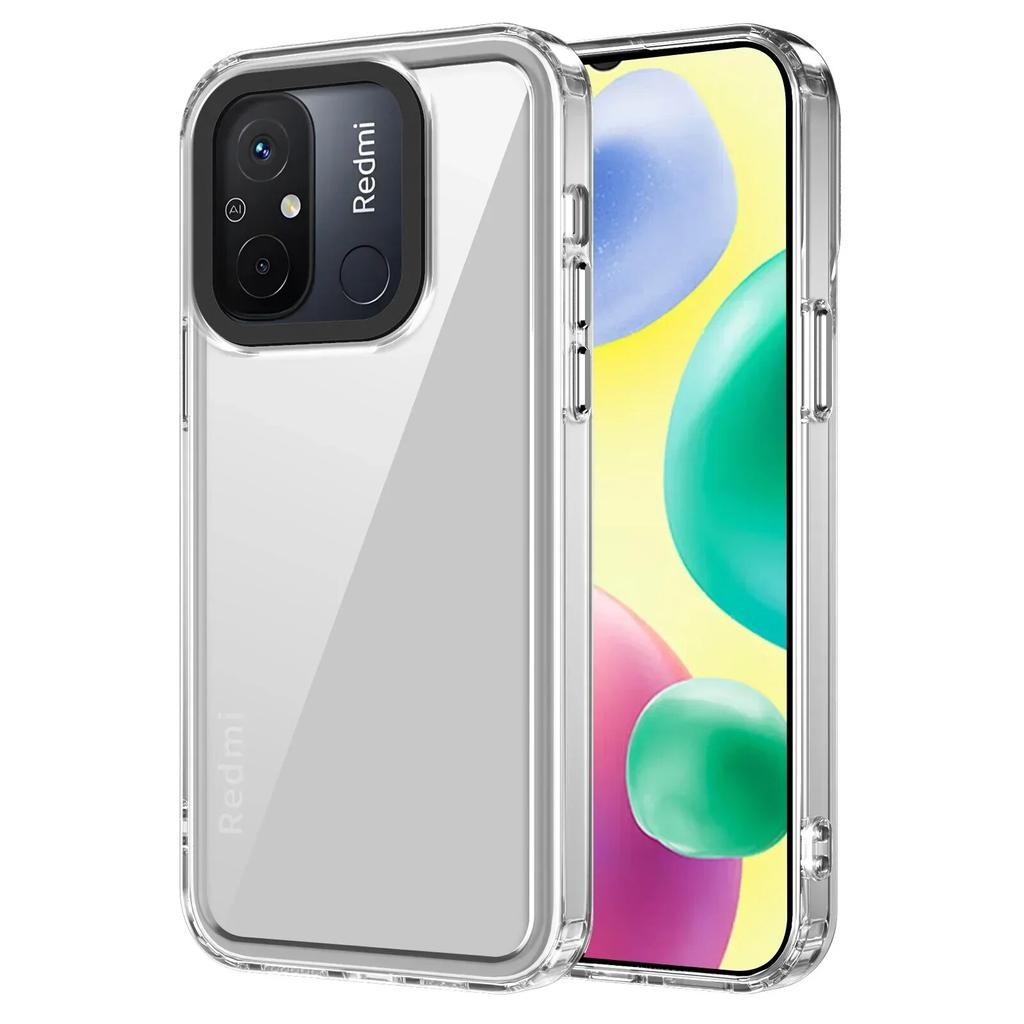 Deksel til Xiaomi Redmi 12C 12 5G A1 A2 Plus Note 12 Pro 5G 12 5G 11S 4G 11 Pro Holdbar TPU-ramme + Akryl bakside Gjennomsiktig deksel