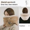 Winter Thermal Plush Hat for Women with Hood Scarf And Mask Windproof Ear Protection Thick Design for Outdoor Riding 1-5PCS Set