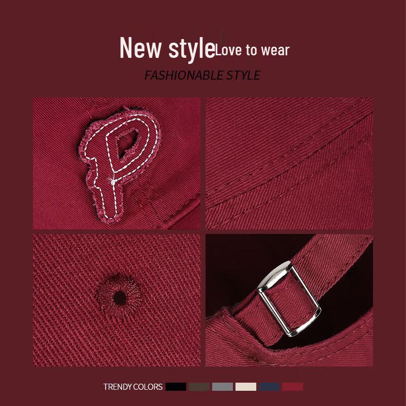 Zhenyueqi Embroidered 'P' Distressed Baseball Cap