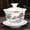 Chinese Handmade Sancai Gaiwan Ceramic Tea Tureen with Lid Bowl Saucer Teacups Teaware Home Decor Kung Fu Porcelanas Tea Cup