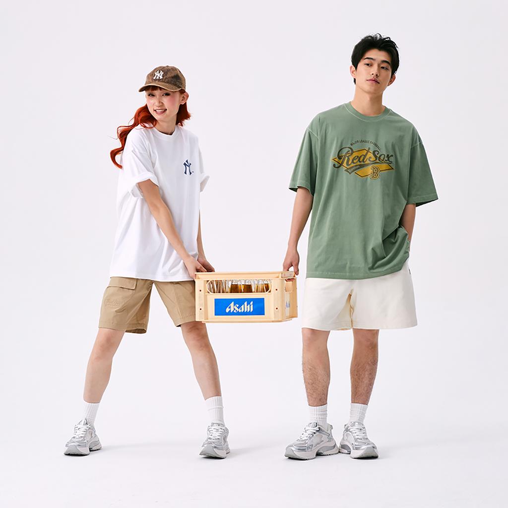 New MLB New York Yankees Basic Collection SS25 T Shirt Unisex White 3ATSB0753-50WHS