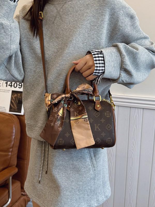 LUYIOUSHEYA Women's 2025 High-End Monogram Boston Pillow Crossbody Bag