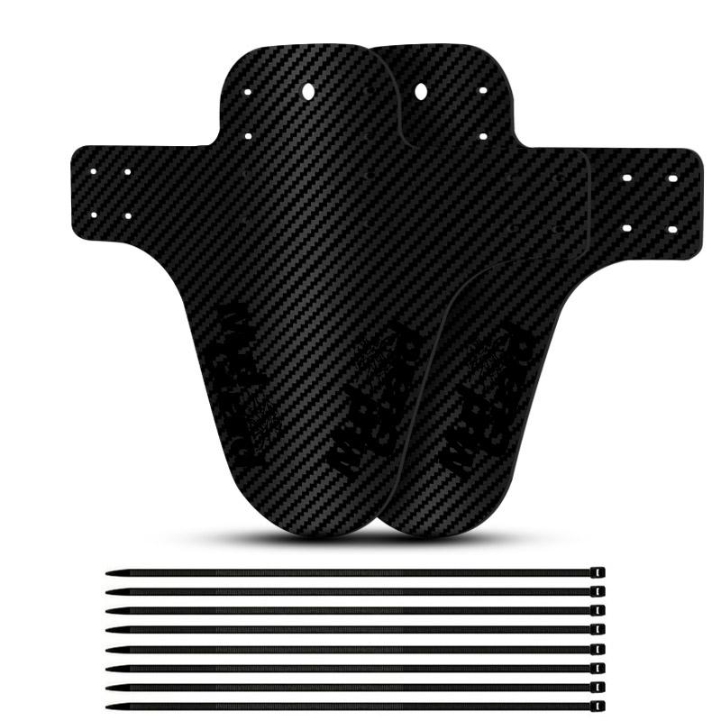 2Pcs Mountain Bike Mudguard 3D Carbon Fiber Twill MTB Fender Front/Rear Tire Wheel Universal Suitable For Disc Brake Bicycle