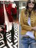Veste blazer boutonnée pour femme pour l'automne-Hiver