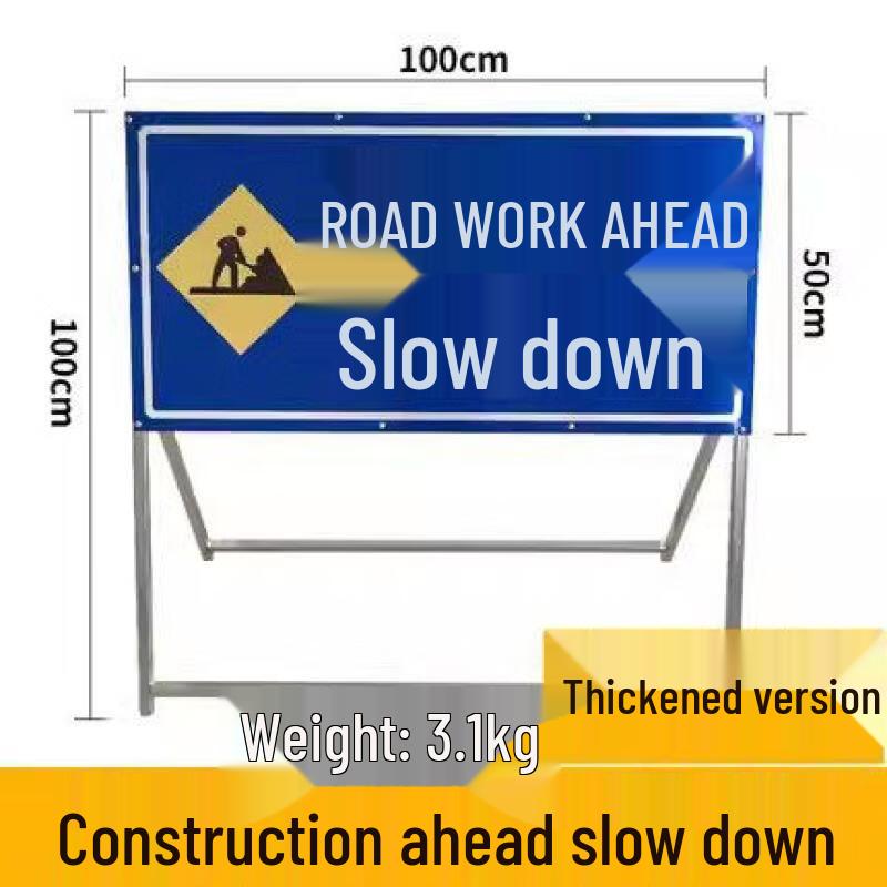 Reflective  Construction Ahead  Traffic Sign