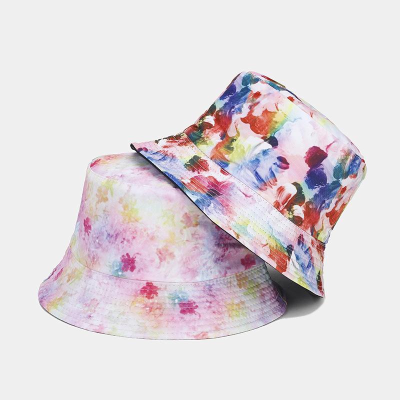 Summer Sun Hat, Men'S And Women'S Small Floral Pattern Double-Sided Fisherman Hat, Beach Travel Outdoor Fisherman Hat