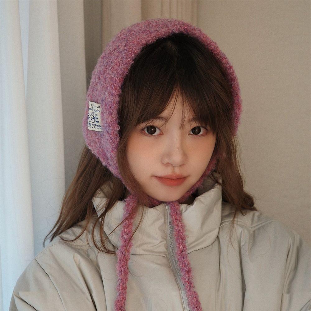 Thicken Knitted Ear Covers Korean Style Warm Earlaps Personality Wool Strappy Earmuffs Daily