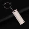 Portable Measuring EDC Tool Brass 5 Centimeters Scale Small Mini Ruler with for Key Ring Gift Fathers Day Birthday