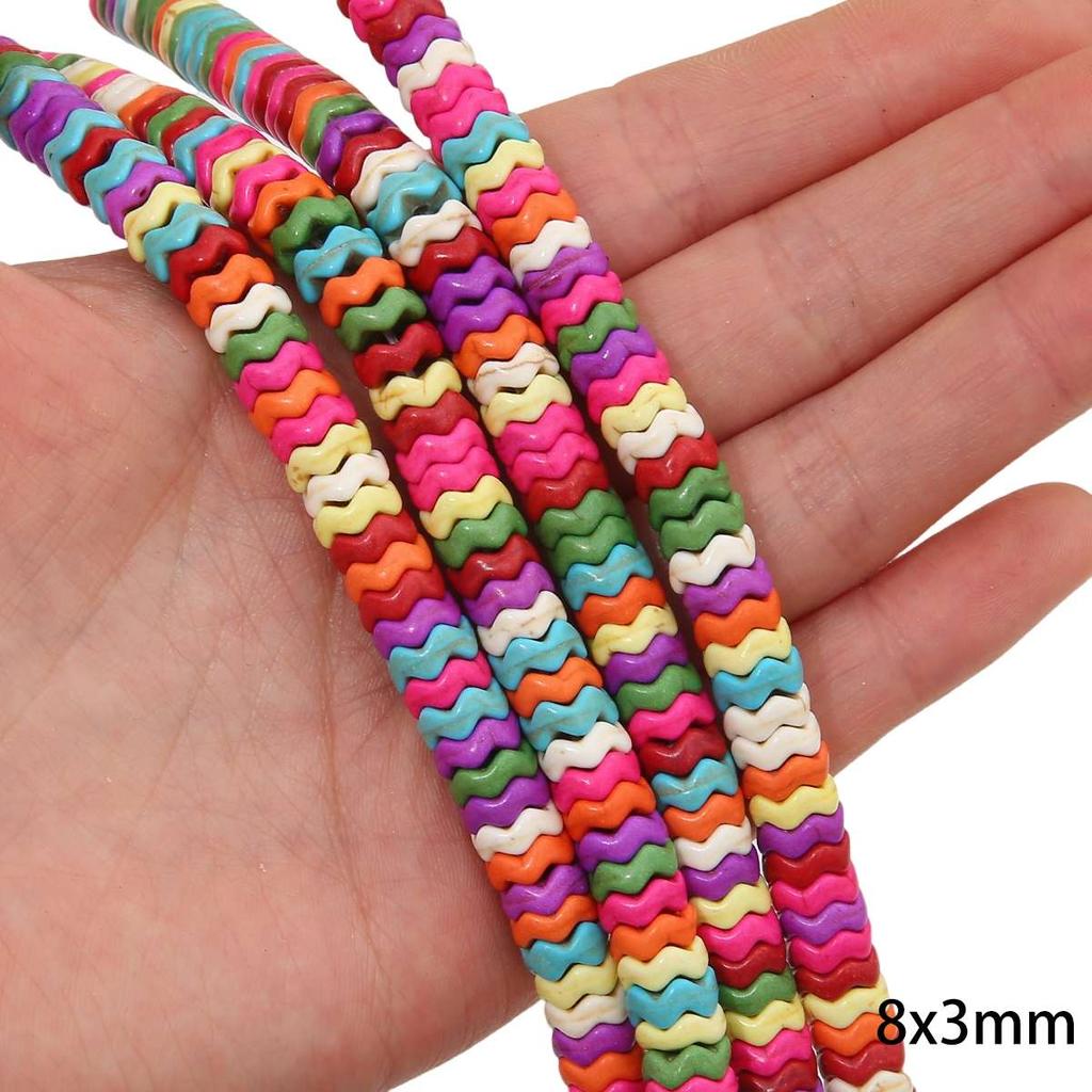 Synthetic Colour Turquoise Various Shapes of Colour Beads For Handmade Bracelet Necklace Keychain DIY Craft Jewelry Making Accessories