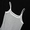 Women Spring Summer Spaghetti Strap Solid Color Slim Long Knitted Dress Ladies Sling Backless Party Dress