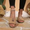 Women's Flat Slide Sandals Textured Upper Open Toe Slip On Casual Footwear for Everyday Wear Summer Beach Poolside