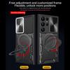 Slide Camera Protection Armor Cases For Samsung Galaxy S24 S23 S22 Ultra S21 Plus S20 FE Magnetic 360 Rotate Holder Ring Cover
