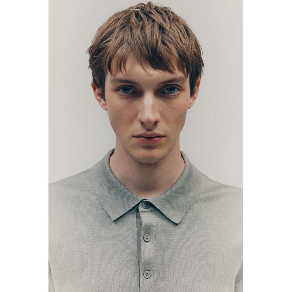 H M sliM Fit Polo sHirt Sage Green