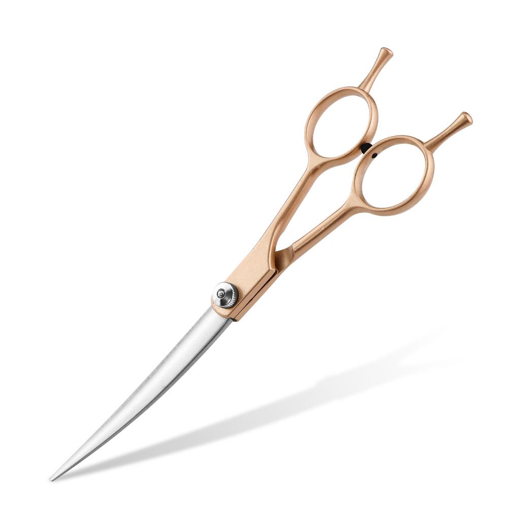 7.0 Inch Color Double Tail, Split, Pet Scissors, Pet Curved Scissors Practice Cutting
