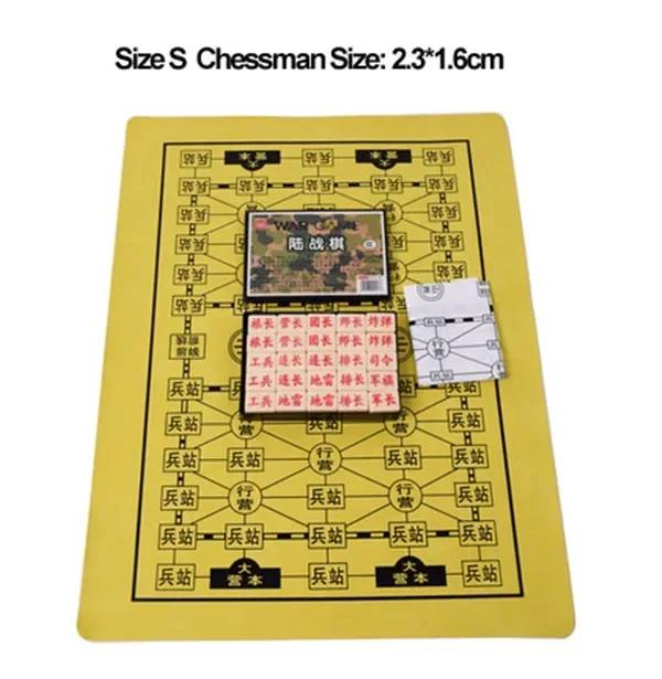 Classic War Board Game Junqi Chess Backgammon Land Battle Combat Kriegspiel PU Leather Chessboard High Quality Solid Chessman