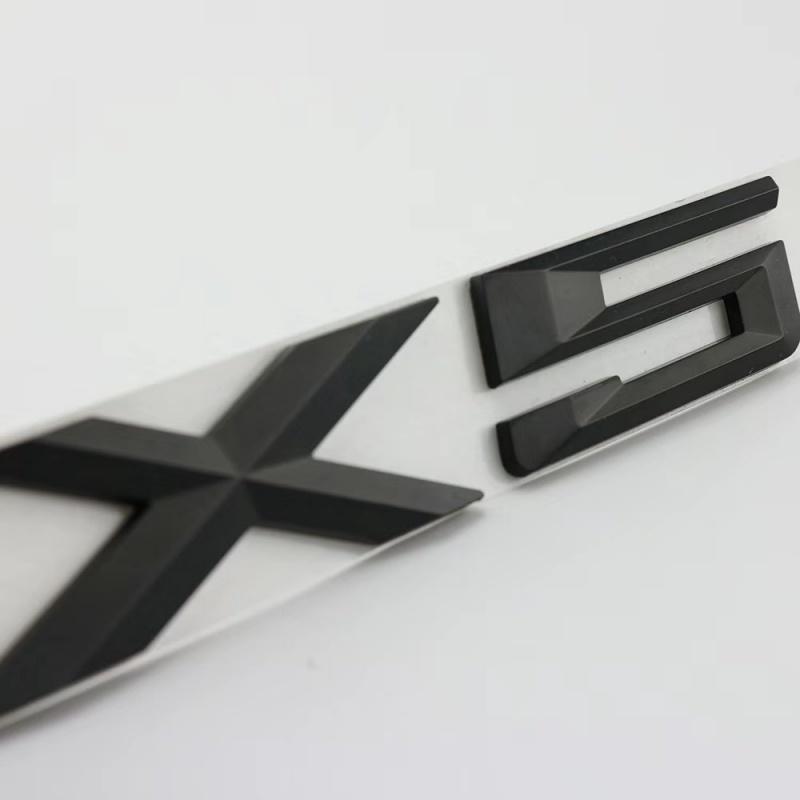 3D ABS Αυτοκόλλητο Μαύρο Ματ Χρωμιωμένο Γράμμα Για Πορτμπαγκάζ Αυτοκινήτου BMW X5 Λογότυπο X5 Γράμματα Αυτοκόλλητα Σήμα Σήμα E70 E53 F15 G05 Αξεσουάρ