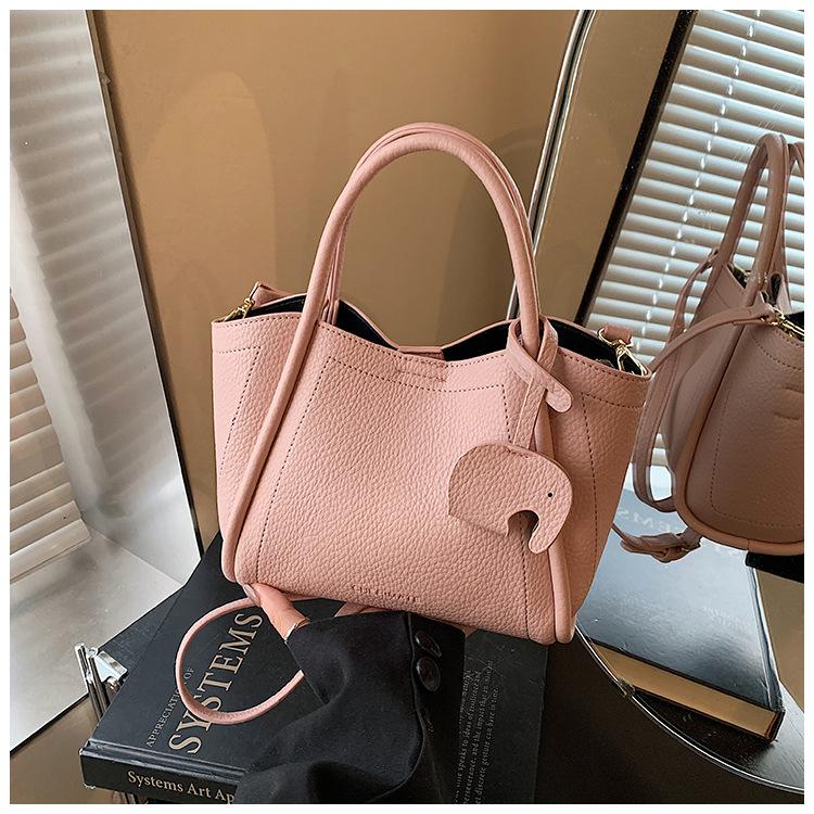 Tote Bag Retro Large-capacity Oblique Span Locomotive Bag Stray Bag Women's Mailman Bag Spring and Summer Shoulder Bag