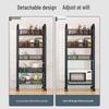 Scaffale da Cucina Multi-Livello da Pavimento: Cestello Amovibile per Verdure e Carrellino per Snack