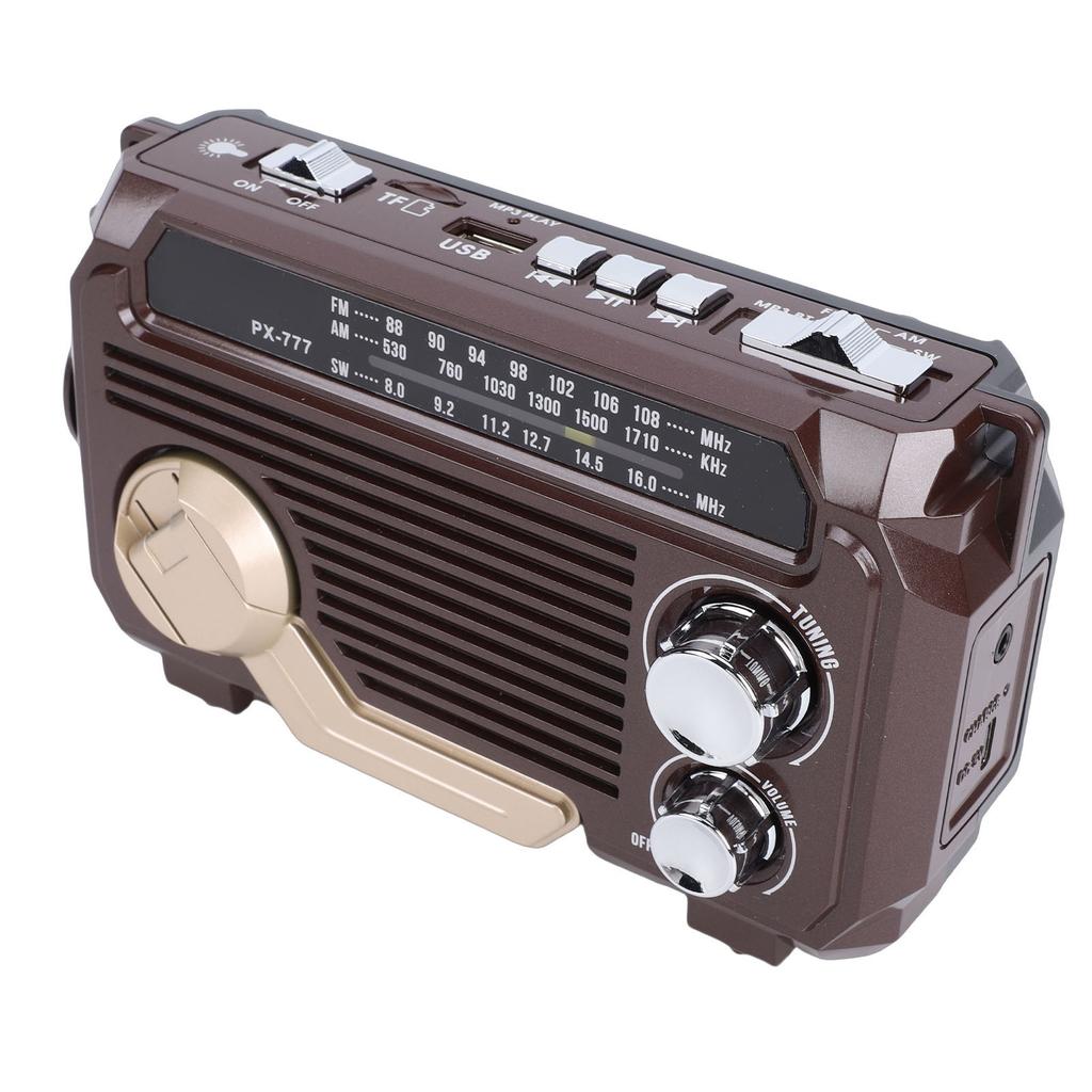 Solar Hand Crank Radio with Bluetooth Speaker Flashlight AM FM SW Water Proof Portable Emergency Radio for Indoor