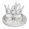 Rabbit Plate 3D Printed Easter Bunnies Cake Stand Serving Tray for Desserts Jewellery Wedding Crafts Decoration Gift
