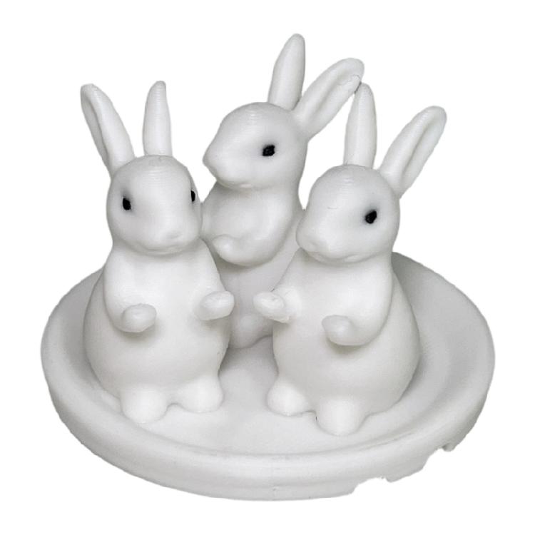 Rabbit Plate 3D Printed Easter Bunnies Cake Stand Serving Tray for Desserts Jewellery Wedding Crafts Decoration Gift