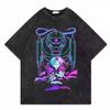 T-shirt Grafica Anime Fullmetal Alchemist Brotherhood Cornice Gotica Fratelli Uomo Donna Vintage Lavato Girocollo Cotone Oversize Top Girocollo Cotone