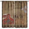 Farmhouse Cow Curtain Funny Animal Butterfly Sunflower Cow Curtains for Western Barn Door Printed Rod Pocket Window Treatments