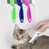 1pc 2-In-1 Pet Hair & Tear Stain Remover Brush - Stainless Steel Dog & Cat Flea Comb, Effectively Trims & Gently Removes Matted Fur and Fleas