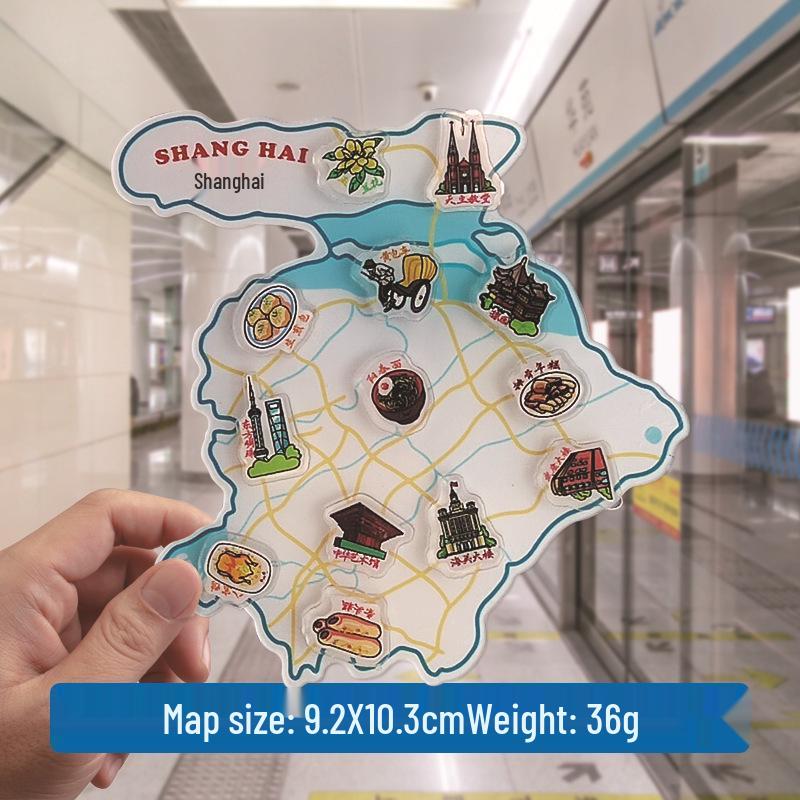 Benutzerdefinierter 3D Xi'an Stadt Acrylkarte Kühlschrankmagnet - Kulturelles & Kreatives Souvenir