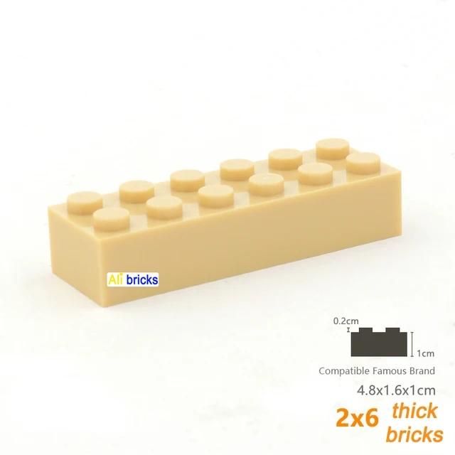 20 Stück MOC Teile 2456 Stein 2 x 6 44237 Kompatible Steine DIY Zusammenbau Bausteine Partikel Kinder Puzzle Gehirnspielzeug Geschenk
