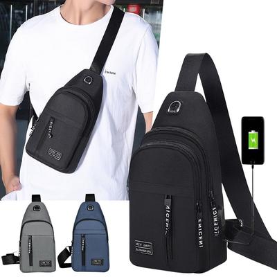 Bolso de pecho para hombre, nueva moda, estilo coreano, informal, deportivo, impermeable, bolso de hombro tipo bandolera, bolsa cruzada para el pecho para hombre