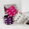 European and American Punk Rivet Bracelet: Unisex Leather Wristband for Couples