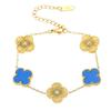 15mm Titanium Steel Four-Leaf Clover Five-Flower Bracelet Stylish and High-End Women's Bangle