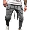 Cargo Pants Handsome Deep Crotch Comfy Camping Pants Drawstring Mid Waist Fitness Pants Sports Pants Workwear