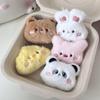 Cartoon Plush Keychain: Cute Rabbit, Panda, Pig Fluffy Pendants for Girl's Schoolbag Decoration