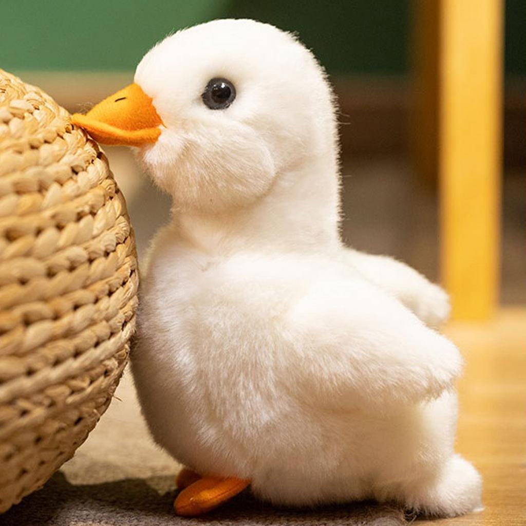 Plush Duck Stuffed Animal Soft Toy Realistic Design Sitting Posture Lightweight for Kids and Collectors