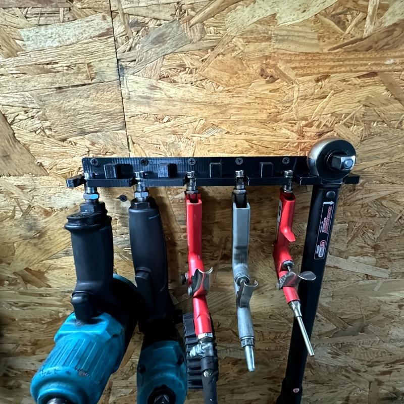 Wall Mount Tool Storage Bracket 3 In 1 For Sockets Pneumatic Tools Torque Wrenches Workshop Hardware Organizer Rack Storage