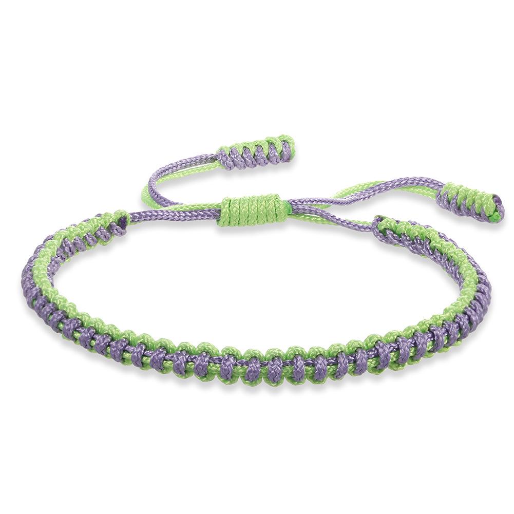 Women's Two-Color Ethnic Knot Bracelet: High-End Handwoven Jewelry
