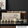 HX Ru Kiln Jinyincuo Overhead Handle Tea Set
