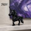 Detailed Skeleton Animal Figurine 3D Printed Horse Ornament, Fantasy Horns Bone Statue, Creative Dark Atmosphere Party Decor PLA Crafts for Halloween