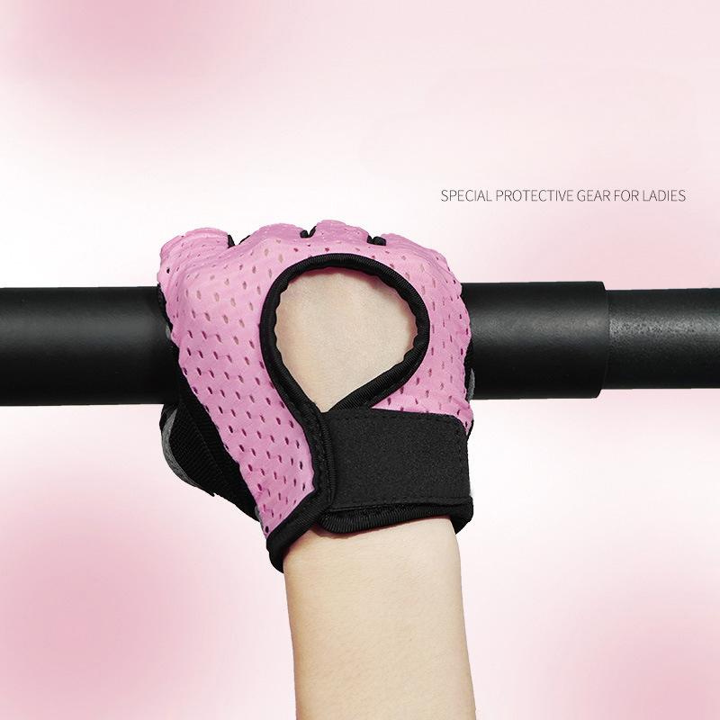 Sports Fitness Gloves Women's Equipment Training Professional Horizontal Bar Anti-slip Anti-wear Gloves Yoga Half-finger Anti-cocooning
