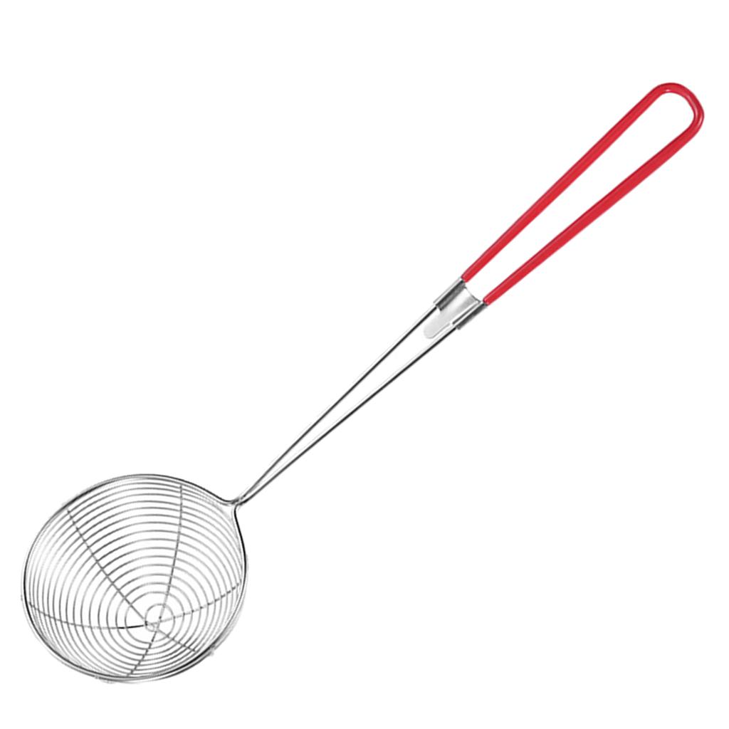 Handy Stainless Steel Slotted Ladle Efficient Slotted Skimmer Spoon Essential Tool for Filtering and Serving Hot Meals