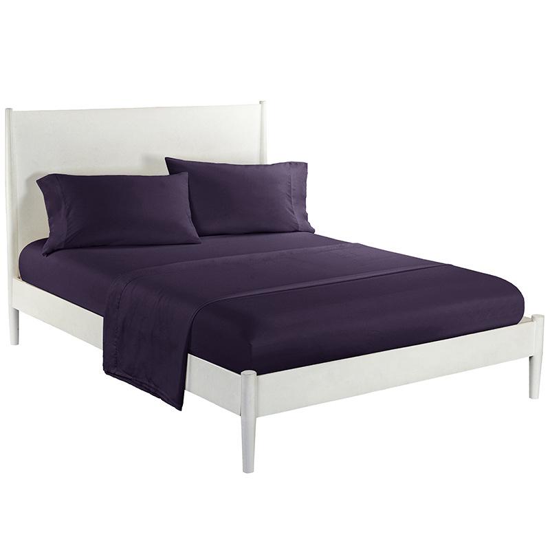 Set de lenjerie de pat king-size, 4 sau 3 bucăți, cearșaf confortabil, respirabil, cearșaf de pat de lux, buzunare adânci, cearșaf de pat pentru răcire fără șifon, lenjerie de pat de hotel lavabilă la mașină