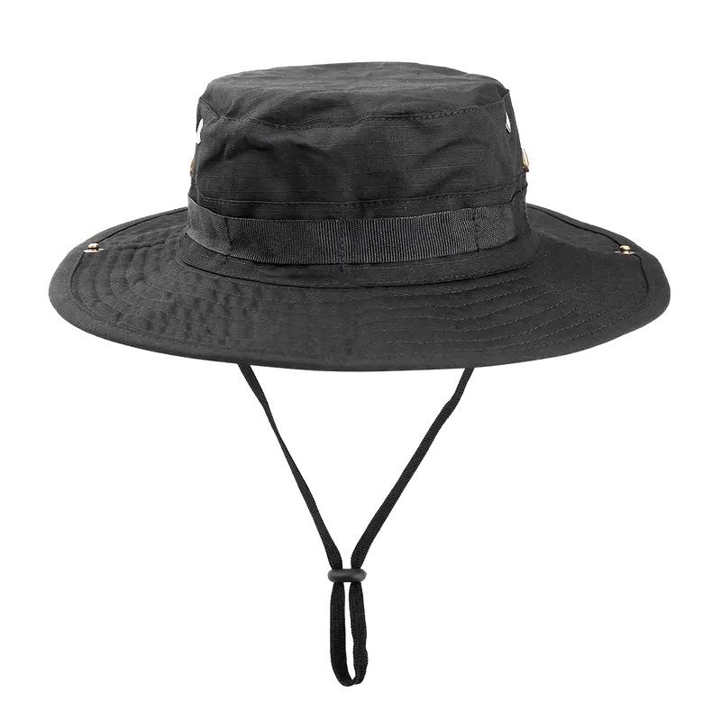 Men's Camouflage Boonie Hat - Tactical Sun Protection for Outdoor Hiking & Fishing