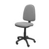 Chaise De Bureau Ergonomique PIQUERAS Y CRESPO Modèle 04CP - Assise Et Dossier Rembourrés En Tissu Gris