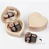 Creative Heart Shaped With Mirror Music Box Handmade  Wooden Music Box Home Decoration Ornament Birthday Gift Christmas ZG120